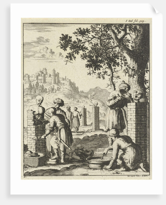 Thieves and swindlers punishment bricked by Jan Luyken