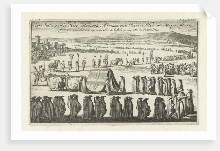 Burial of Hendrik Adriaan van Rheede tot Drakestein by Jan Luyken