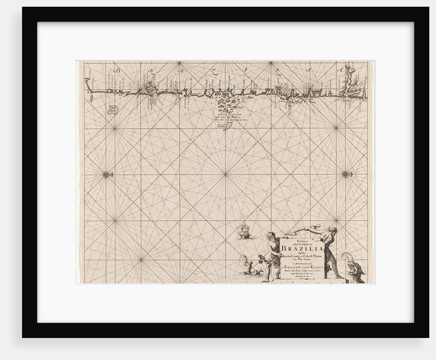 Sea map of part of the coast of Brazil by Johannes van Keulen I