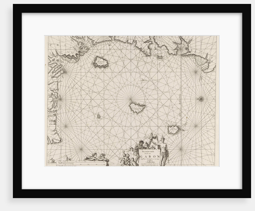 Sea chart of the coast of Equatorial Guinea, Gabon and Cameroon by unknown