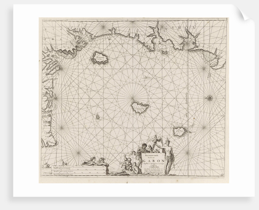 Sea chart of the coast of Equatorial Guinea, Gabon and Cameroon by unknown