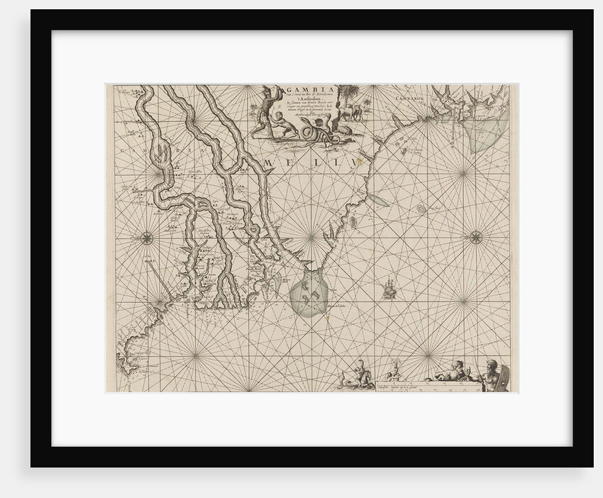 Sea chart of the coast of Gambia and part of the coast of Senegal, Guinea and Sierra Leone by Anonymous