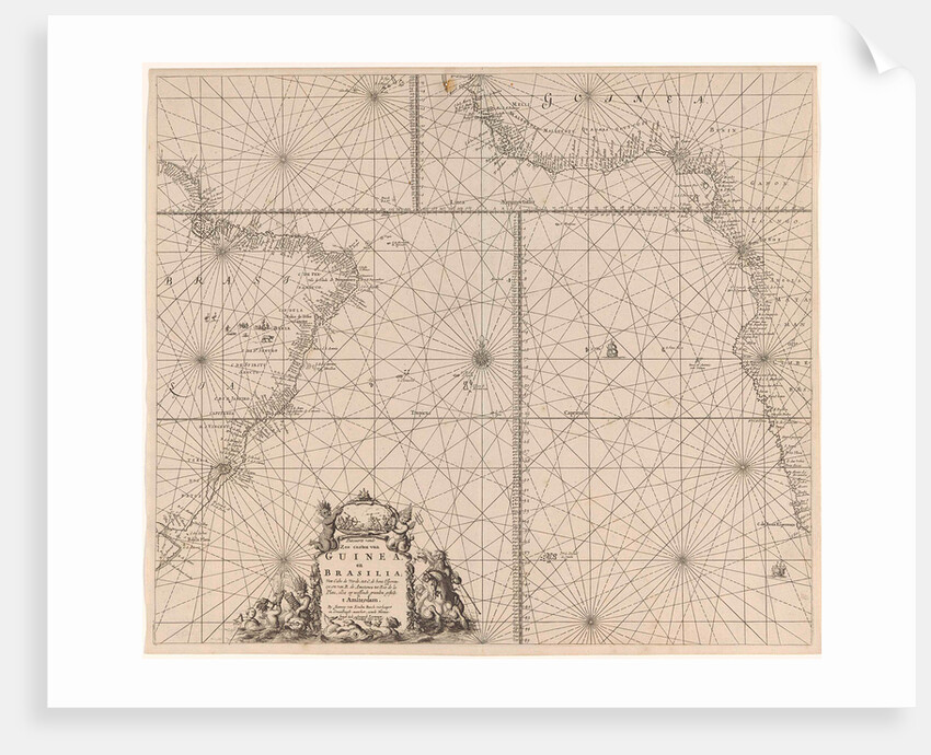 Sea chart of the southern part of the Atlantic coasts of Africa and Brazil by unknown
