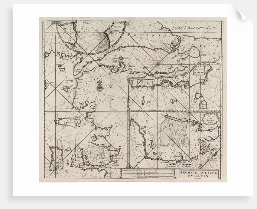 Sea chart of the northeastern part of the Aegean Sea, the Sea of Marmara and the Bosphorus by Anonymous