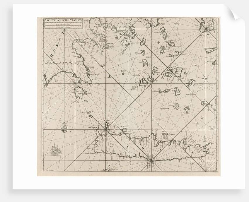 Sea chart of the southern part of the Aegean Crete by unknown