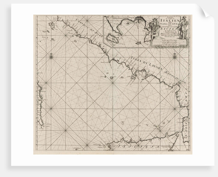 Sea chart of part of the southwest coast of Italy and the north coast of Sicily by Anonymous