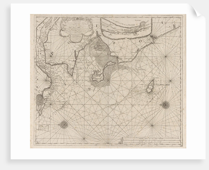 Sea chart of part of the coast of Brittany by Anonymous