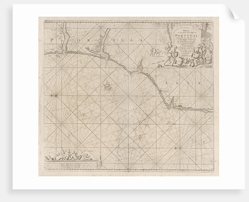 Sea chart of a portion of the south coast of Portugal by Johannes van Keulen I