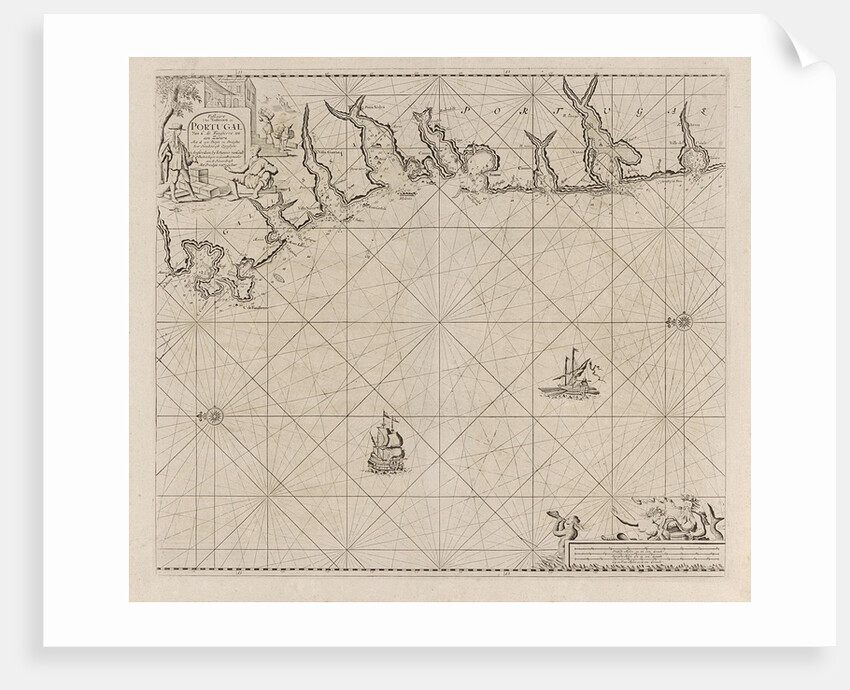 Sea chart of part of the south coast of Portugal by Johannes van Keulen I