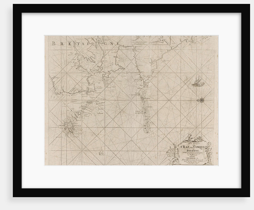 Map of the west coast of Brittany by Johannes van Keulen I