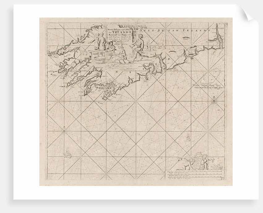 Map of part of the south coast of Ireland by Johannes van Keulen I