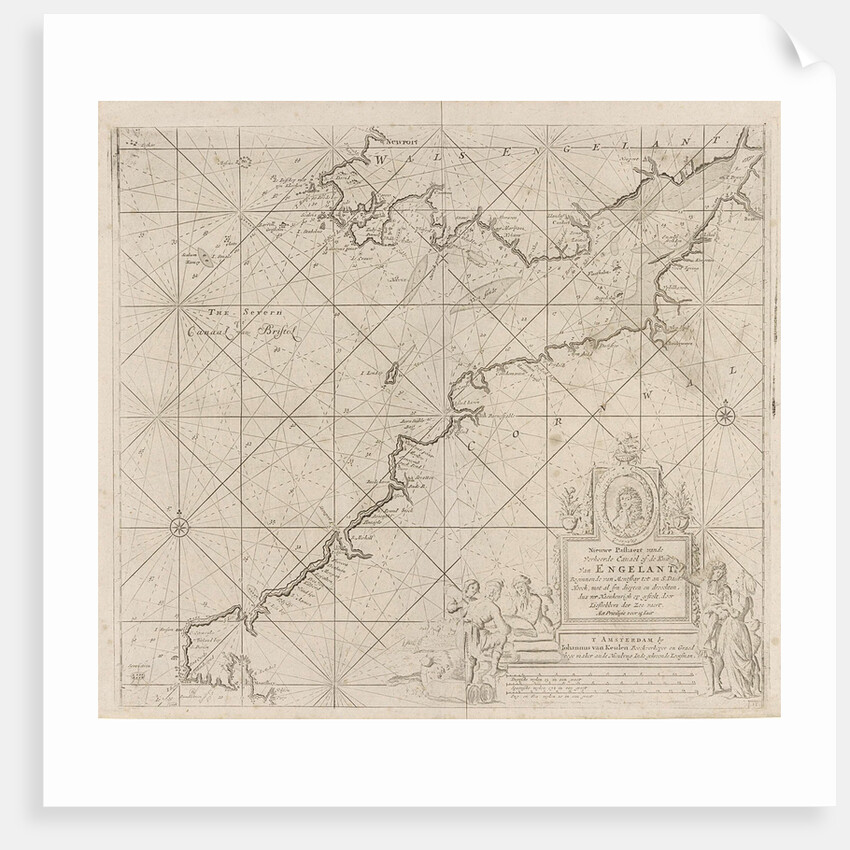 Sea chart of the Bristol Channel by Johannes van Keulen I