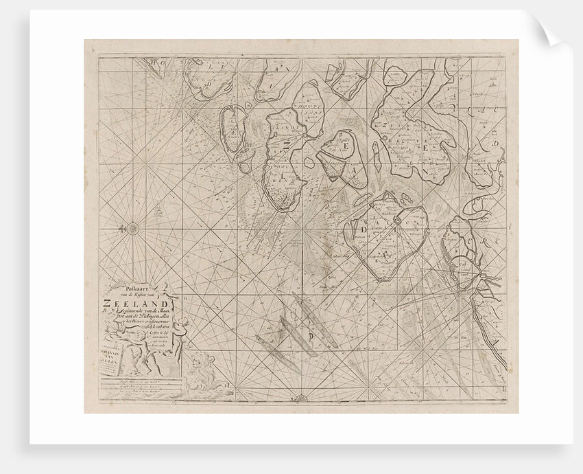 Sea chart of the Zeeland Islands and part of the North Sea by Johannes van Keulen I