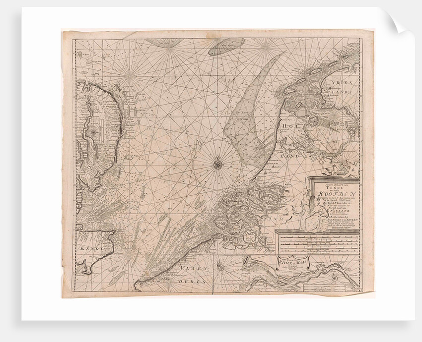 Sea chart of the southern part of the North Sea and part of the east coast of England, Gerard van Keulen by Anonymous