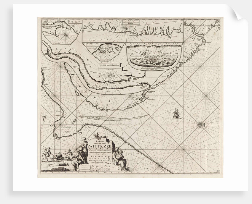 Sea chart of part of the coast of the Kola peninsula in Russia by unknown