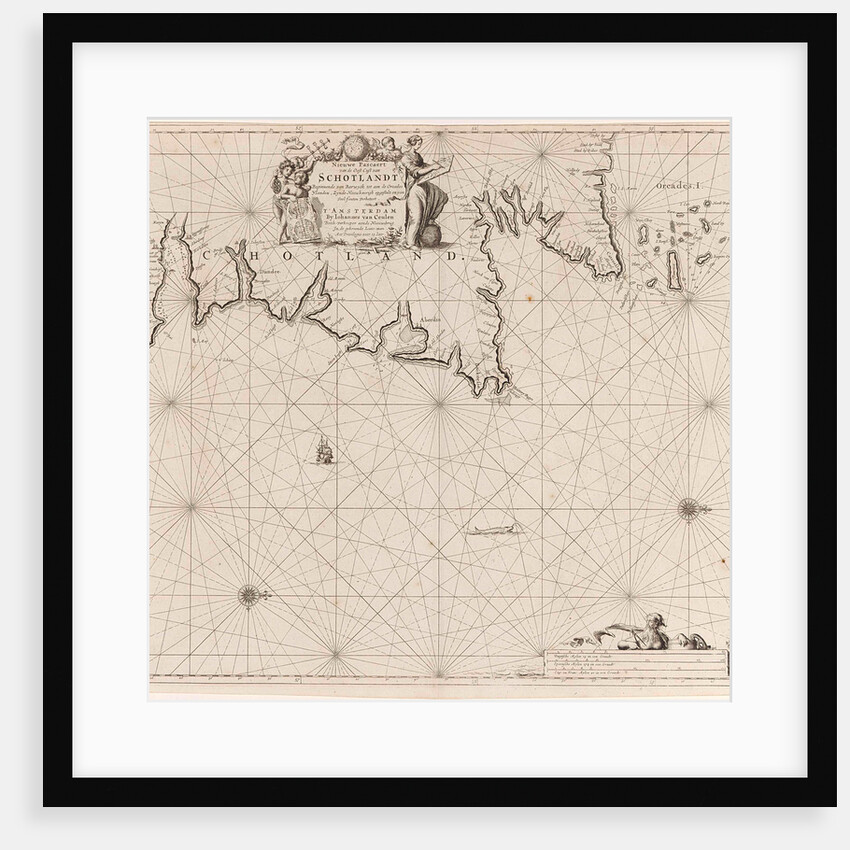 Sea chart of part of north east coast of Scotland and the Orkney Islands by Anonymous