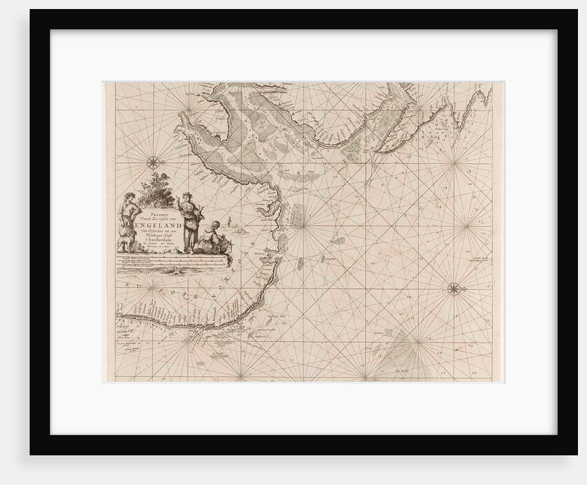 Sea chart of the east coast of England, with the mouth of the Humber by Anonymous
