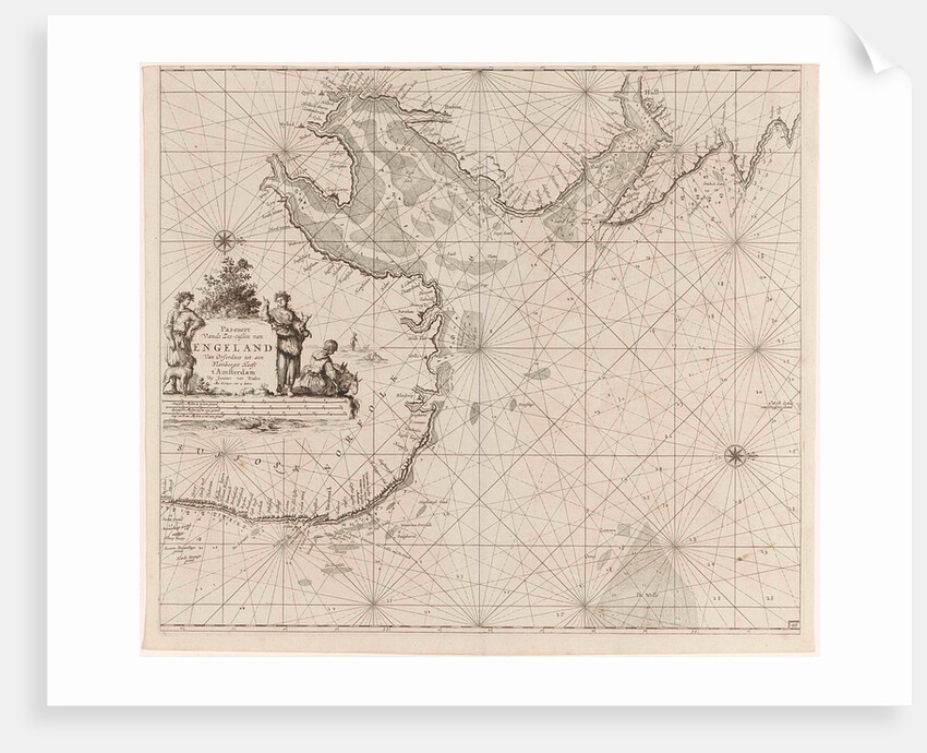 Sea chart of the east coast of England, with the mouth of the Humber by Anonymous