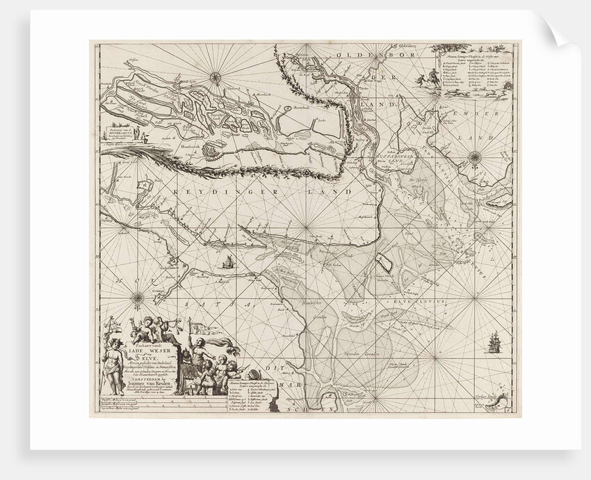 Sea chart of part of the Elbe, the Weser and Jadebusen by Anonymous