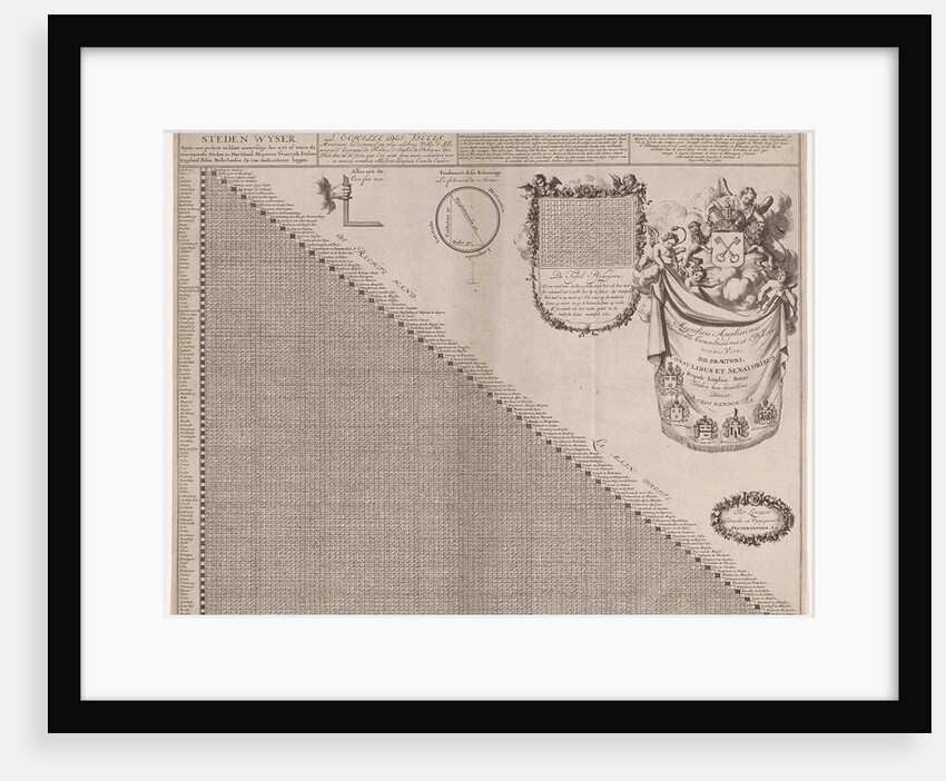 Distance Chart for some places in Europe by Pieter van der Aa I