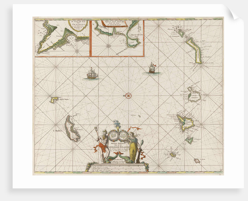 Sea chart of the Canary Islands by Anonymous