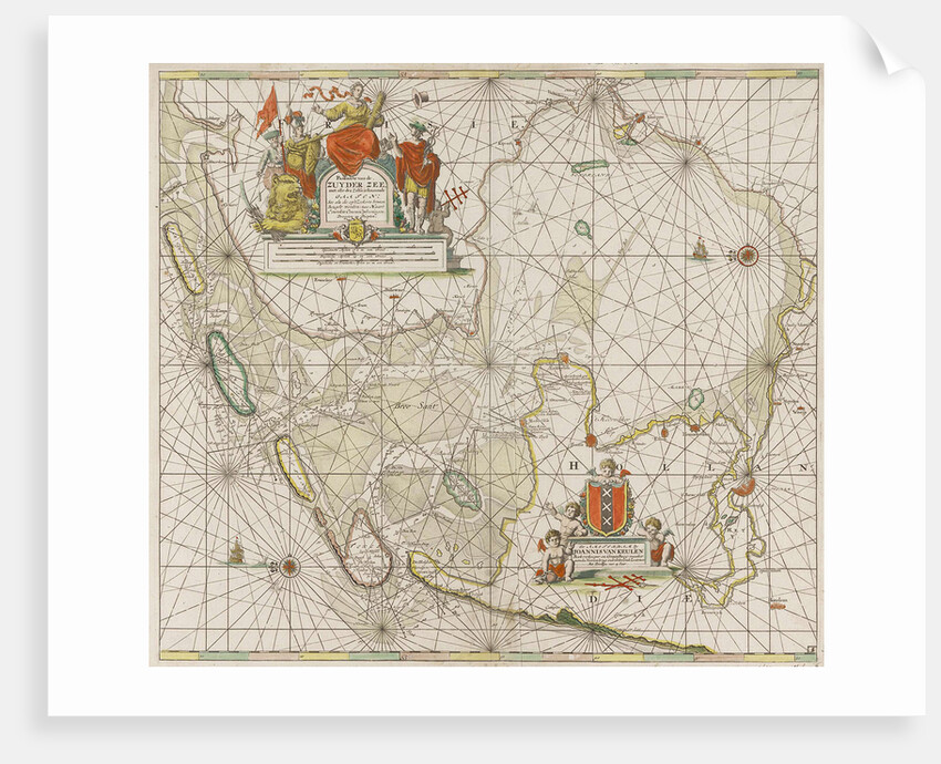 Sea chart of the Zuiderzee and the Wadden Sea by unknown