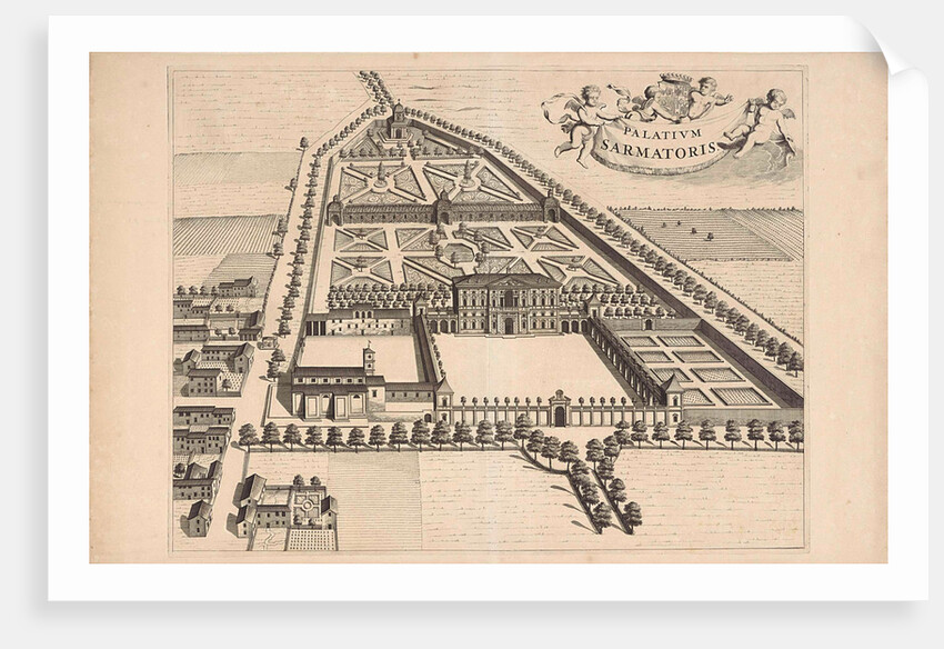 View of a country retreat by Caspar Luyken