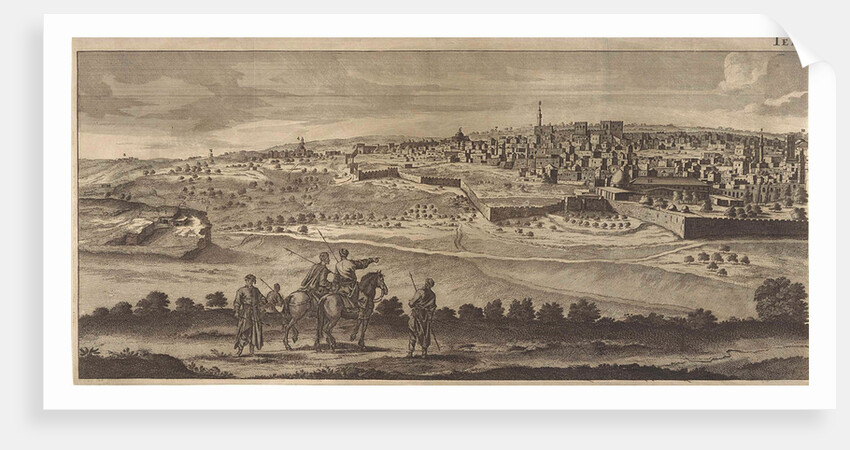 View of Jerusalem (left panel) by Cornelis de Bruyn