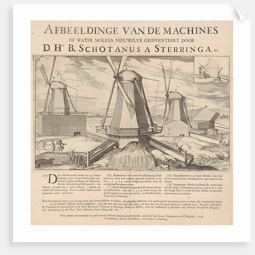 Four mills Kleef by Caspar Luyken