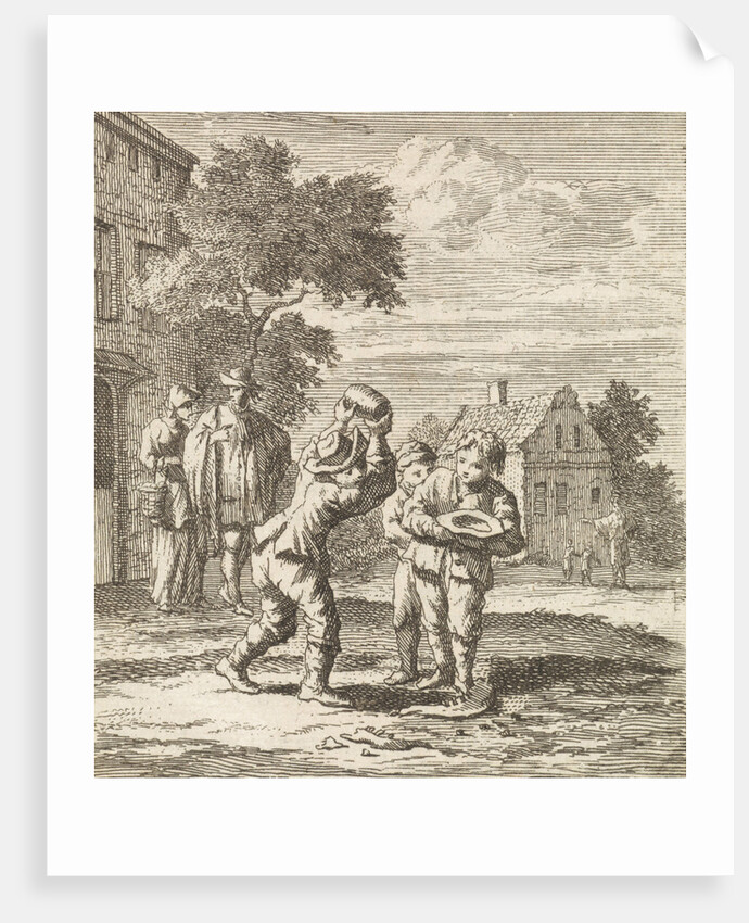 Children play a game by Pieter Arentsz II