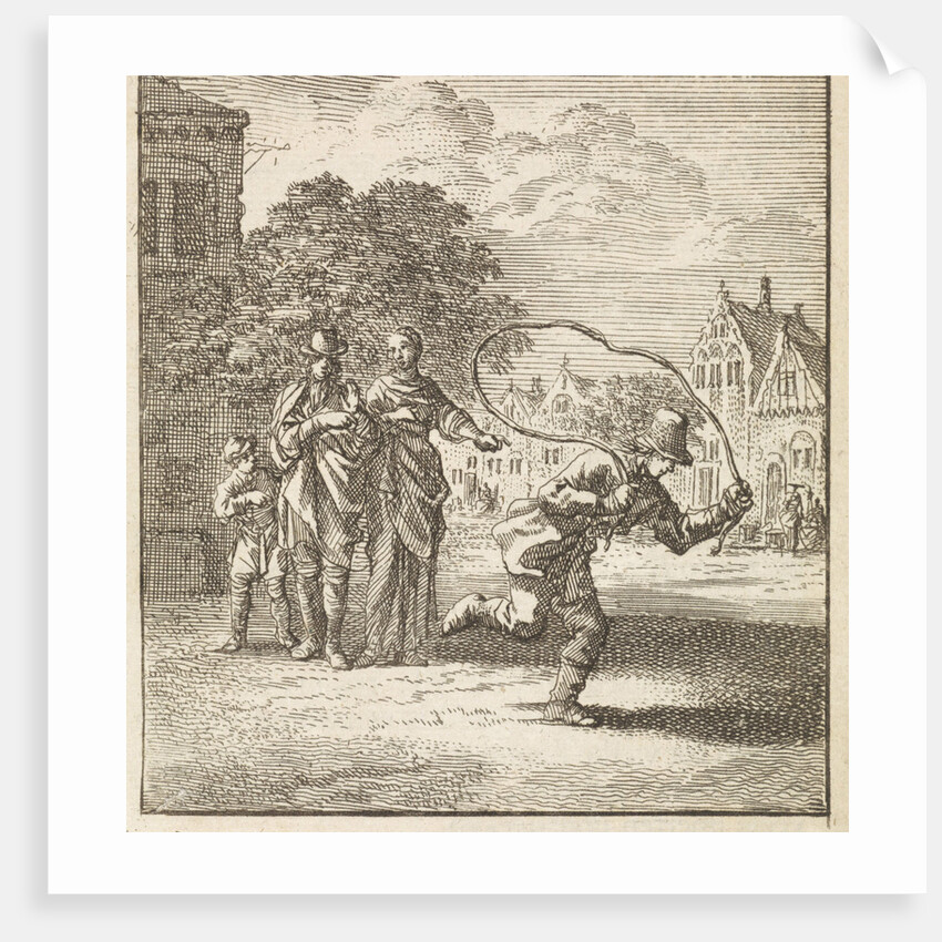 Boy with a skipping rope by Cornelis van der Sys