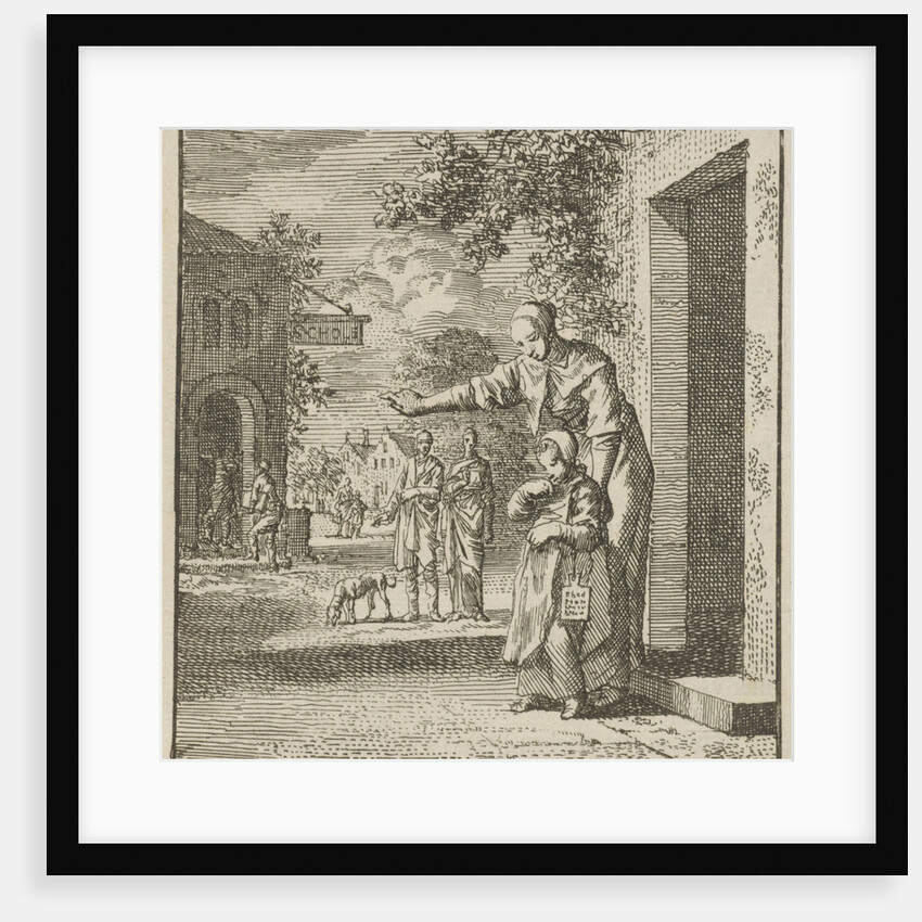 Mother points her child to a school by Cornelis van der Sys