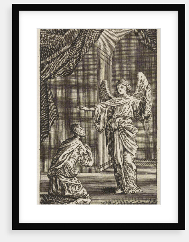 Cornelius kneels before the angel sent to him by Anonymous