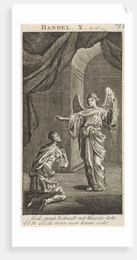Cornelius kneels before the angel sent to him by Anonymous