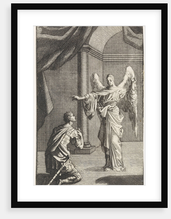 Cornelius kneels before the angel sent to him by Anonymous