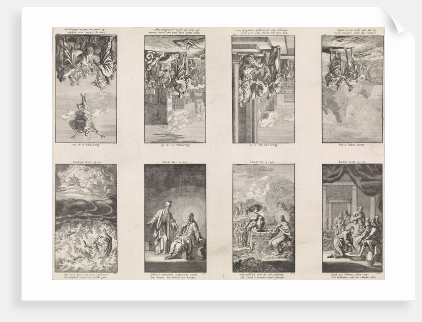 Eight New Testament scenes on a sheet by Pieter Arentsz & Cornelis van der Sys II