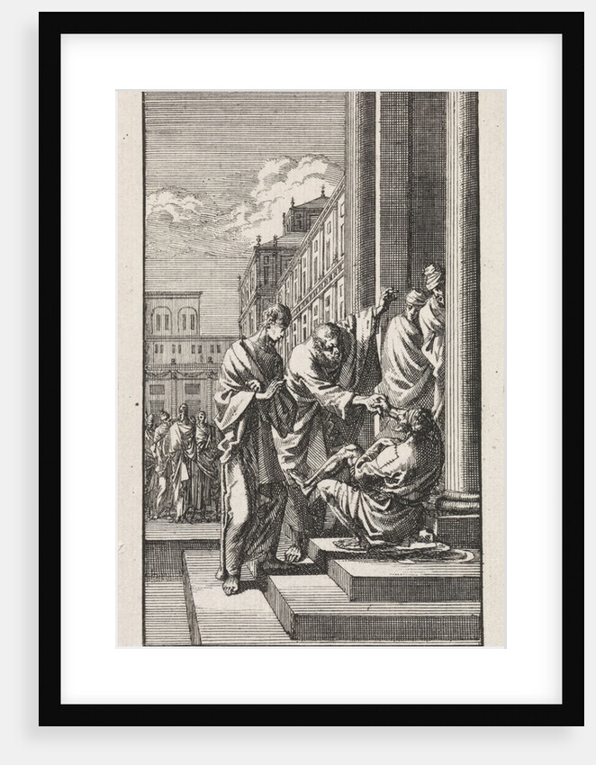 Peter and John heal a crippled person by Pieter Arentsz & Cornelis van der Sys II