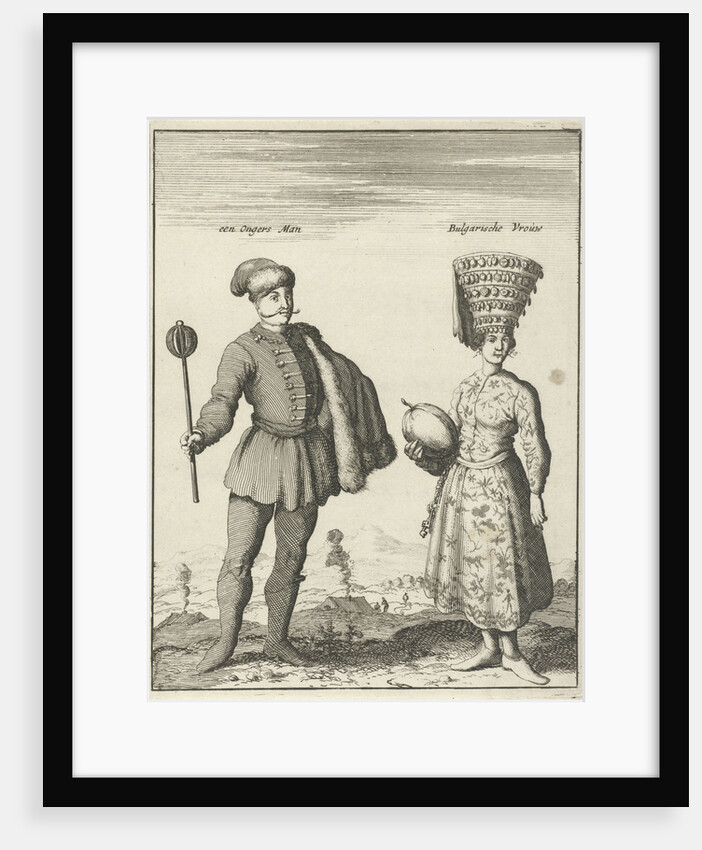 Hungarian man and Bulgarian woman in costume by Jan Luyken