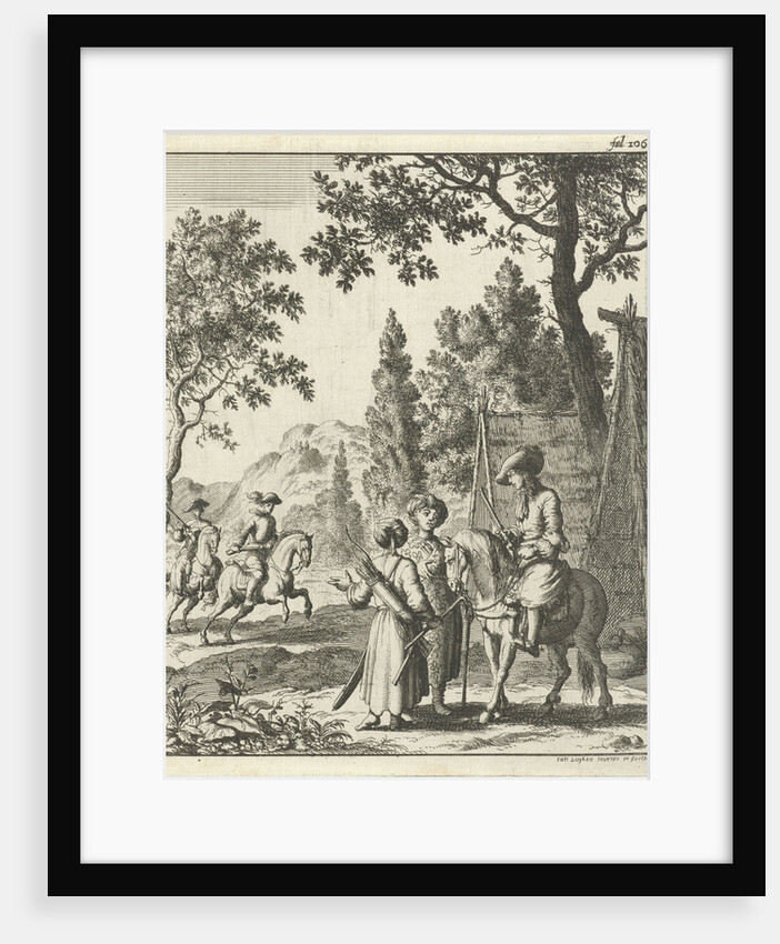Road guards in Persia in conversation with the writer Jean de Thevenot by Jan Luyken