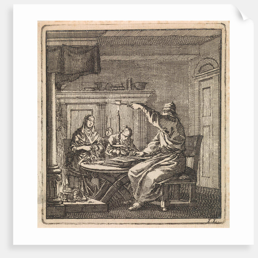 Man extinguishes a candle with a candle snuffer by Pieter Arentsz & Cornelis van der Sys II