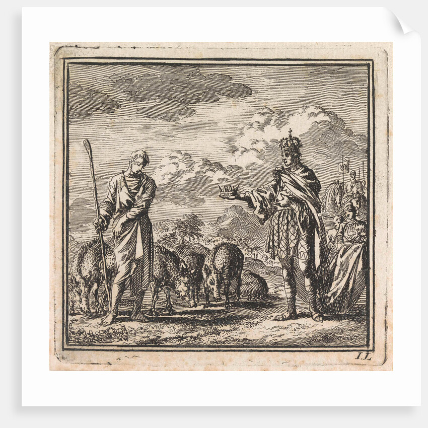 Pig farmer refuses the crown that he is offered by a king by Pieter Arentsz & Cornelis van der Sys II