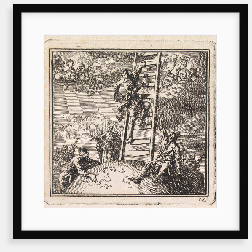 Man climbs on a ladder to heaven by Pieter Arentsz & Cornelis van der Sys II