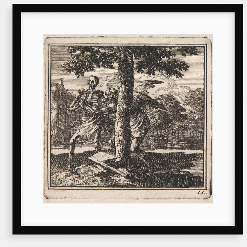 Father Time keeps death from chopping down a tree by Pieter Arentsz & Cornelis van der Sys II