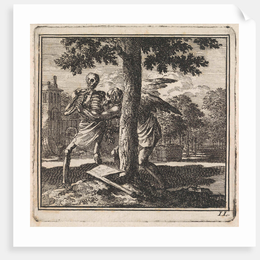 Father Time keeps death from chopping down a tree by Pieter Arentsz & Cornelis van der Sys II