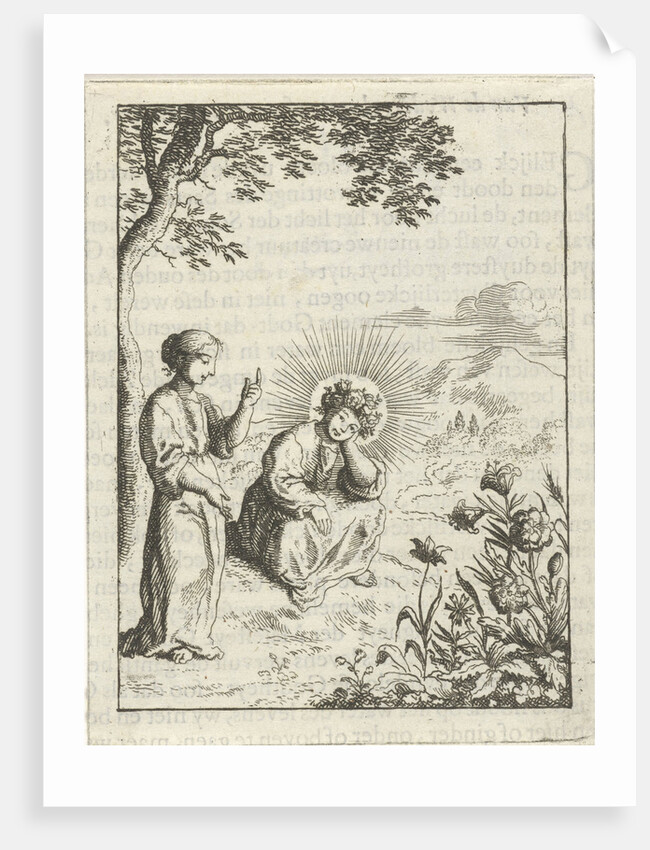 Christ and the personified soul contemplate nature by Pieter Arentsz II