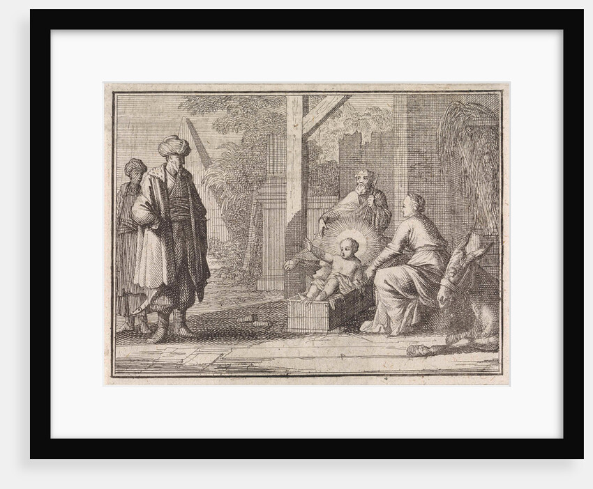 Christ child speaks from the manger to an Easterner by Frantz Martin Hertzen