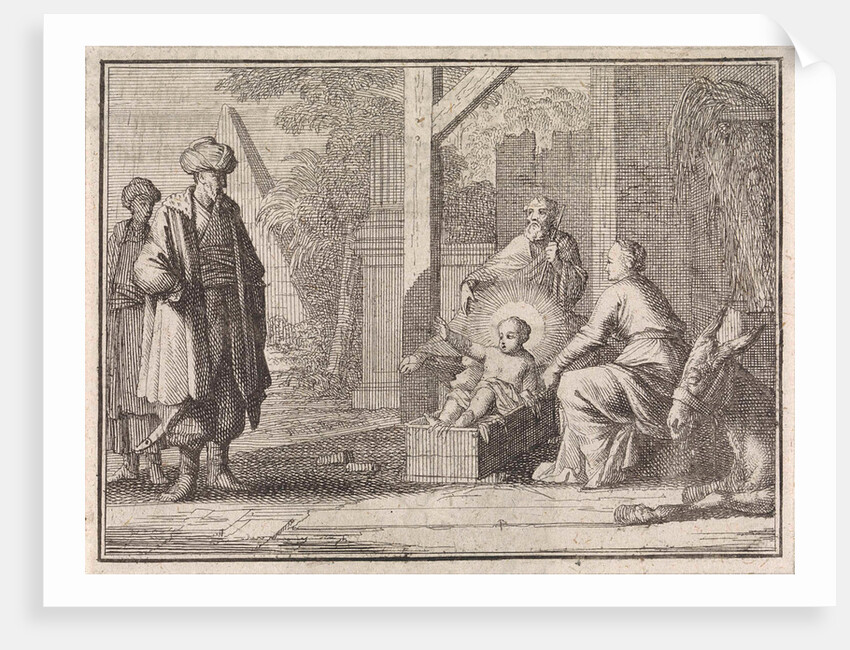 Christ child speaks from the manger to an Easterner by Frantz Martin Hertzen