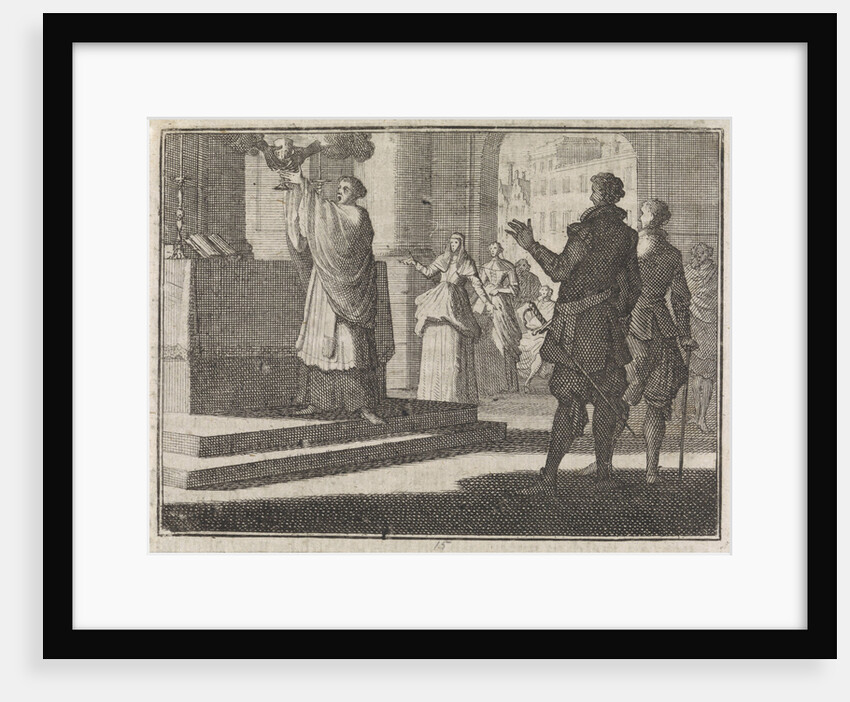 Two hands take the chalice from a priest by Frantz Martin Hertzen