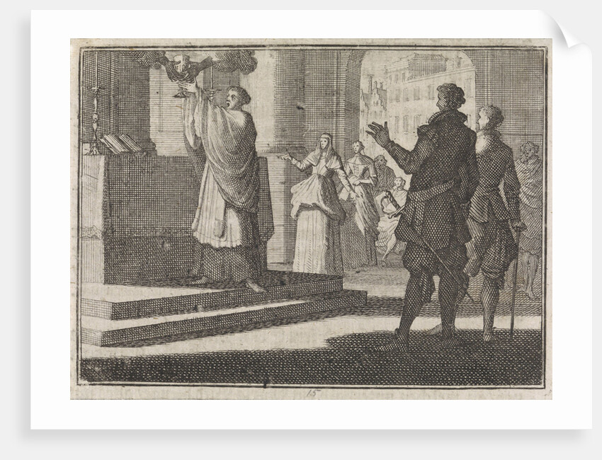 Two hands take the chalice from a priest by Frantz Martin Hertzen