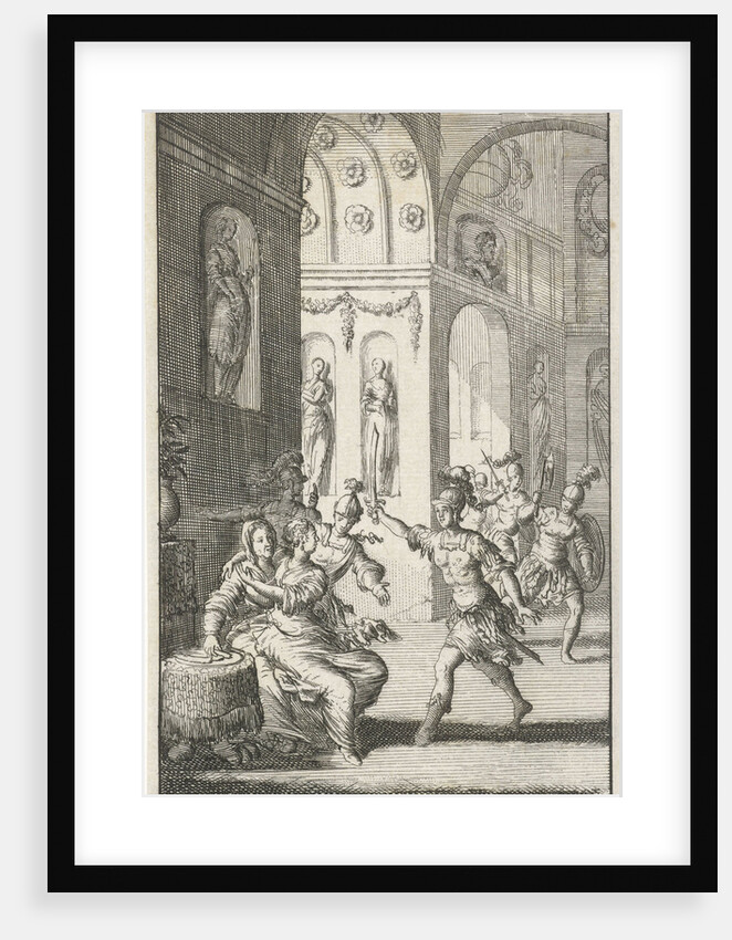 Armed men abduct a Roman bride by Jan Bouman